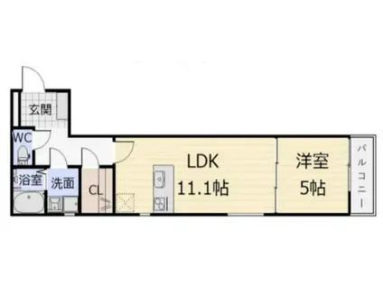 S SUMIZOME(1LDK/2階)の間取り写真