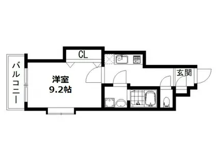 メゾン・コパン(1K/2階)の間取り写真