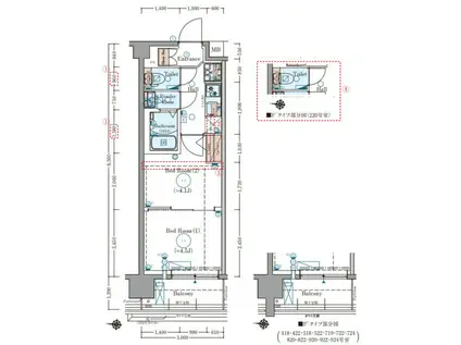 東海道本線 西大路駅 徒歩10分 10階建 築1年(2K/3階)の間取り写真