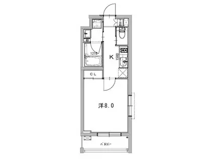 ルイーズ LOUISE(1K/4階)の間取り写真