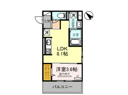 COZY COTE 上鳥羽(1LDK/3階)の間取り写真