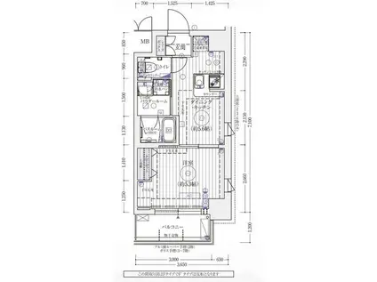 エステムコート京都西院(1DK/4階)の間取り写真