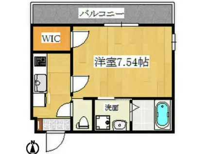 KTIレジデンス御陵(1K/2階)の間取り写真