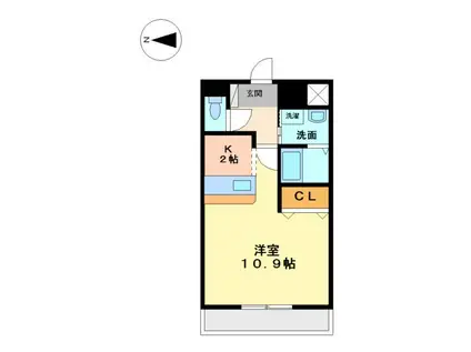 レジデンス宗園(1K/1階)の間取り写真