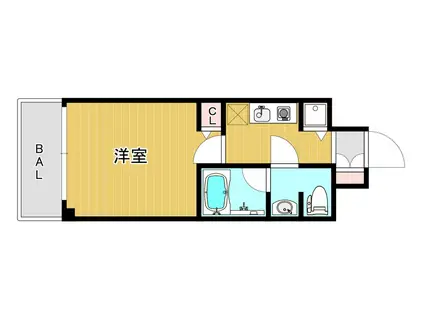 EN 伏見稲荷(1K/2階)の間取り写真