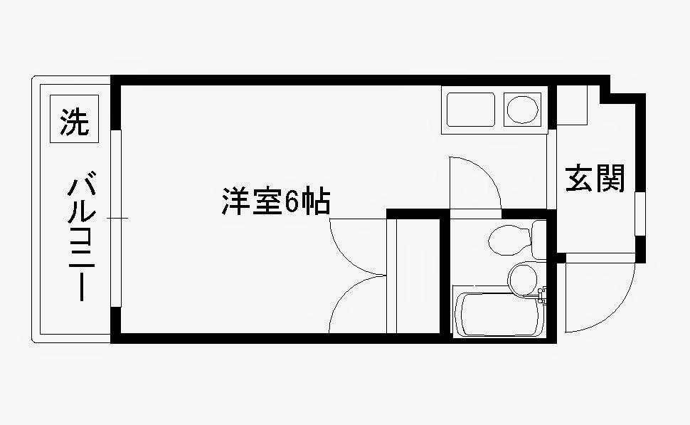 カサデルアンダンテ(ワンルーム/3階)の間取り写真