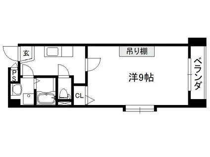 メゾンイーグル(1K/3階)の間取り写真