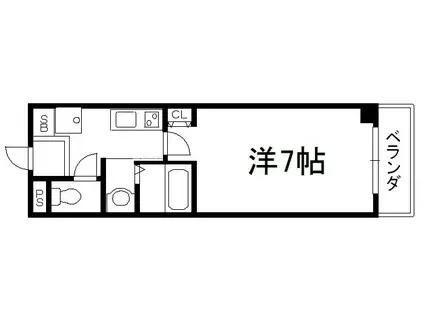 COMFORT(1K/4階)の間取り写真