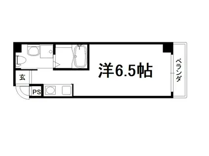 MARUBU(ワンルーム/3階)の間取り写真