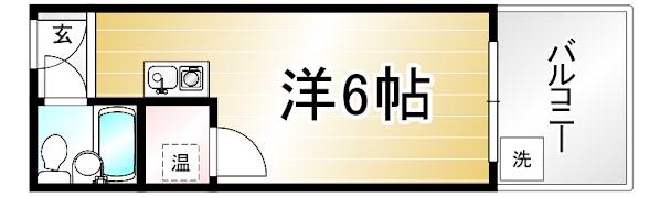 京都今出川レジデンス(ワンルーム/4階)の間取り写真