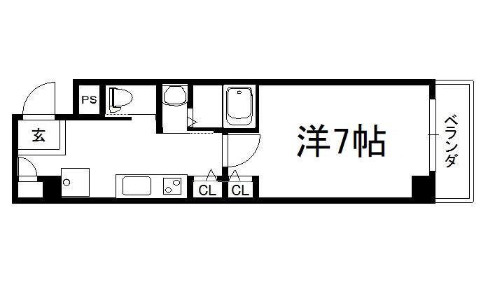 COMFORT(1K/7階)の間取り写真