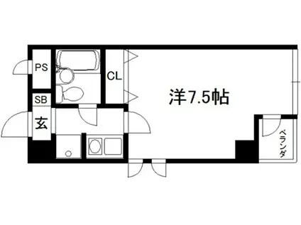 FIDUCIA(1K/2階)の間取り写真