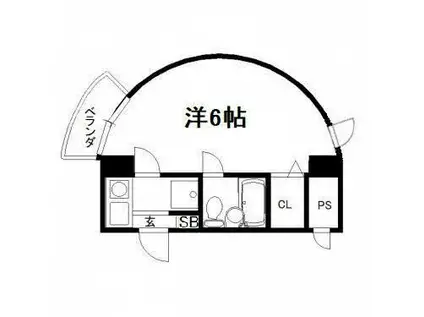 FIDUCIA(1K/4階)の間取り写真