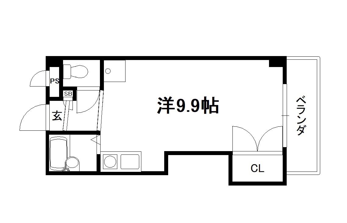 セントヘブン(ワンルーム/3階)の間取り写真
