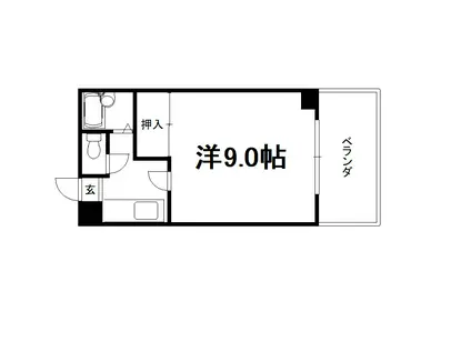 コスモハイツ今出川(1K/1階)の間取り写真