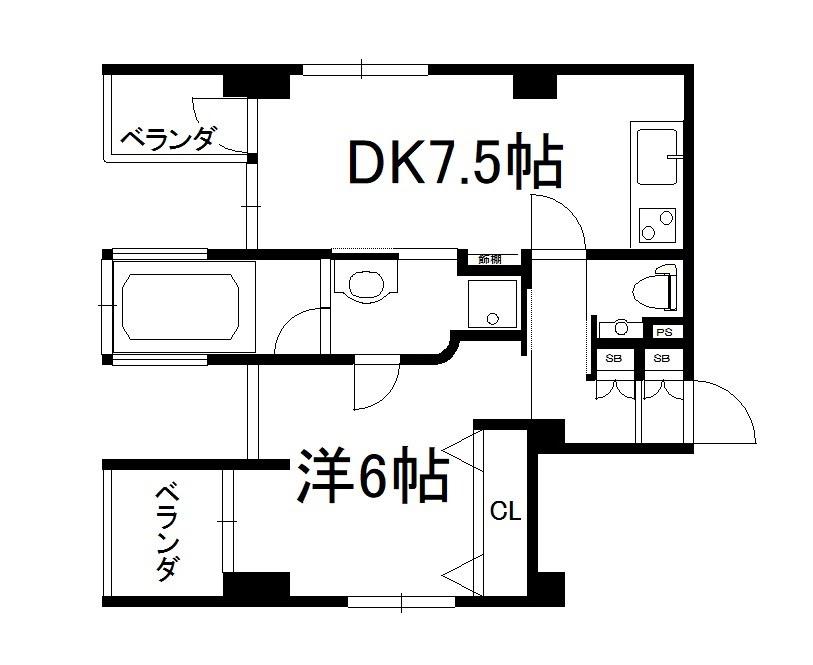 MILLE LIBRORUM(1DK/6階)の間取り写真