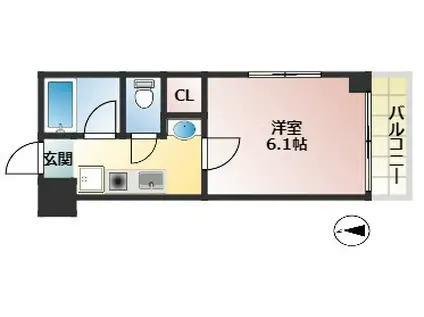 バインオーク ノチェ(1K/2階)の間取り写真