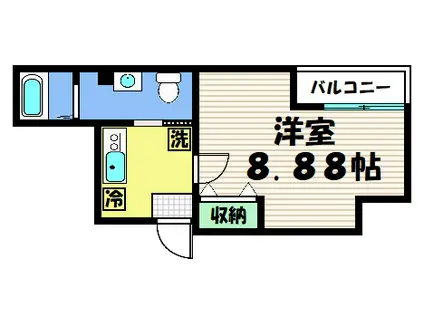 フラッティK&S千本寺之内(1K/2階)の間取り写真