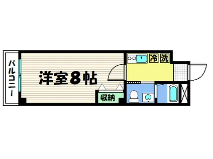 フラッティK&S千本寺之内(1K/4階)の間取り写真