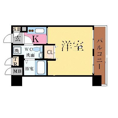 ベラジオ四条烏丸(1K/10階)の間取り写真
