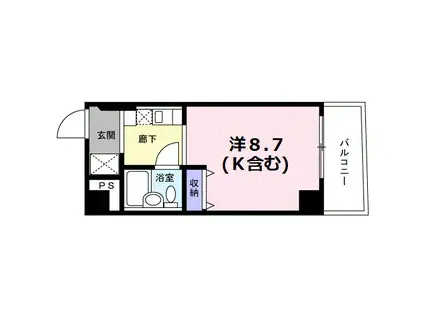 GLOIRE烏丸五条(ワンルーム/9階)の間取り写真