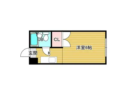 MINATO HOUSE(1K/2階)の間取り写真