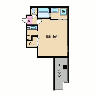 CASA DE ISSA(1K/4階)の間取り写真