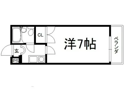 メゾンNOWNOW(1K/1階)の間取り写真