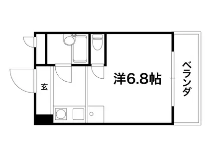 メゾン市川弐番館(ワンルーム/2階)の間取り写真