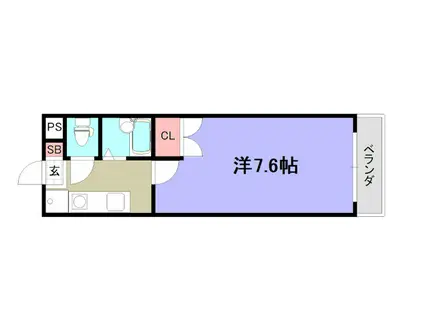 スカイハイツ中野(1K/3階)の間取り写真