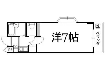カサ アカデミカ(1K/3階)の間取り写真
