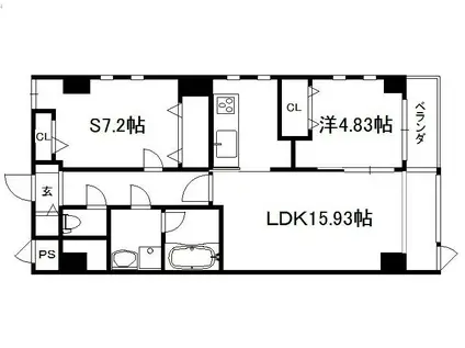 IRORIE(1SLDK/2階)の間取り写真