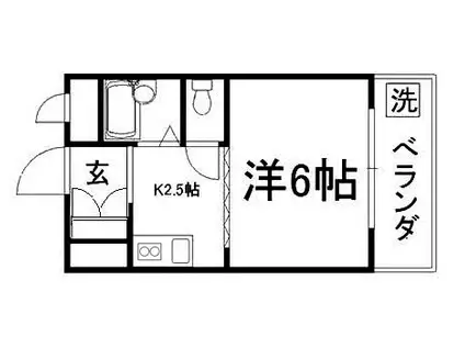 メゾン市川壱番館(1K/1階)の間取り写真