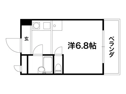 メゾン市川弐番館(ワンルーム/1階)の間取り写真