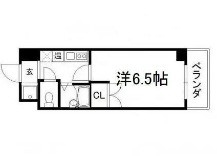 ユニバーシティー丸光Ⅱ(1K/2階)の間取り写真