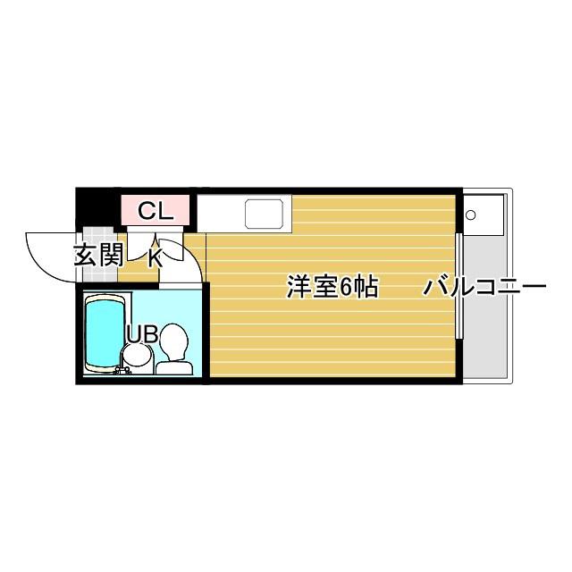 京都市烏丸線 北山駅(京都) 徒歩9分 4階建 築47年(1K/2階)の間取り写真