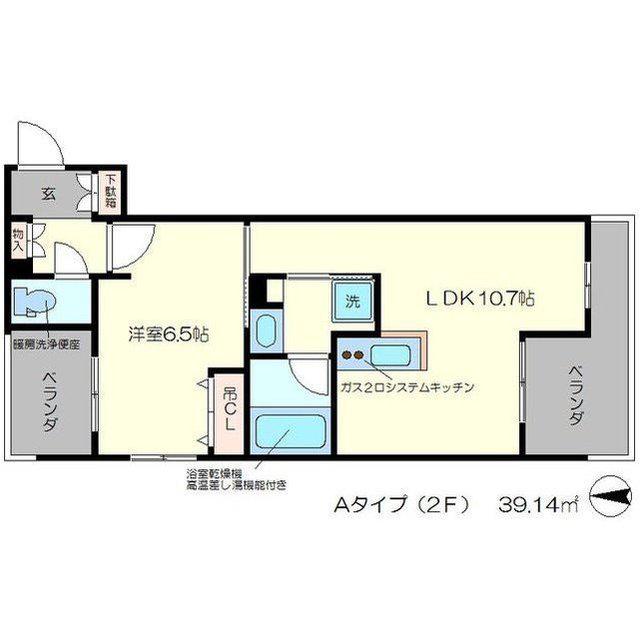 ヴィラ聖護院(1LDK/3階)の間取り写真