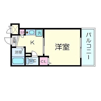 エステムコート京都河原町プレジール(1K/8階)の間取り写真