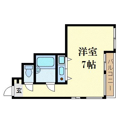 クリーンリビング四条大宮(1K/6階)の間取り写真