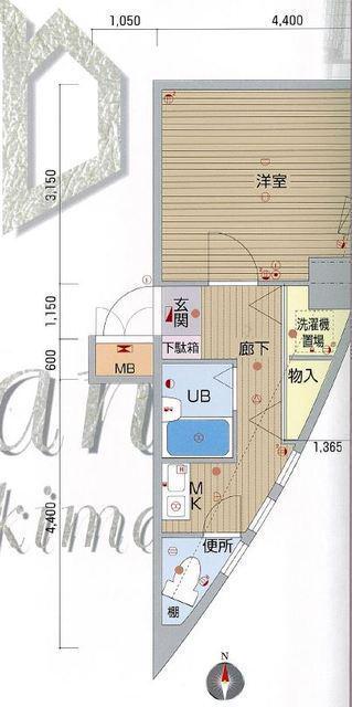 プレサンス京都駅前(1K/9階)の間取り写真