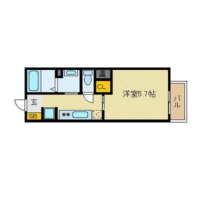 CMM京都駅前(1K/4階)の間取り写真