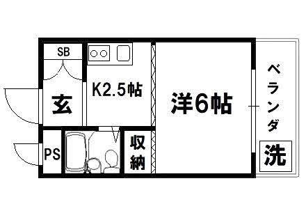 メゾン市川壱番館(1K/3階)の間取り写真