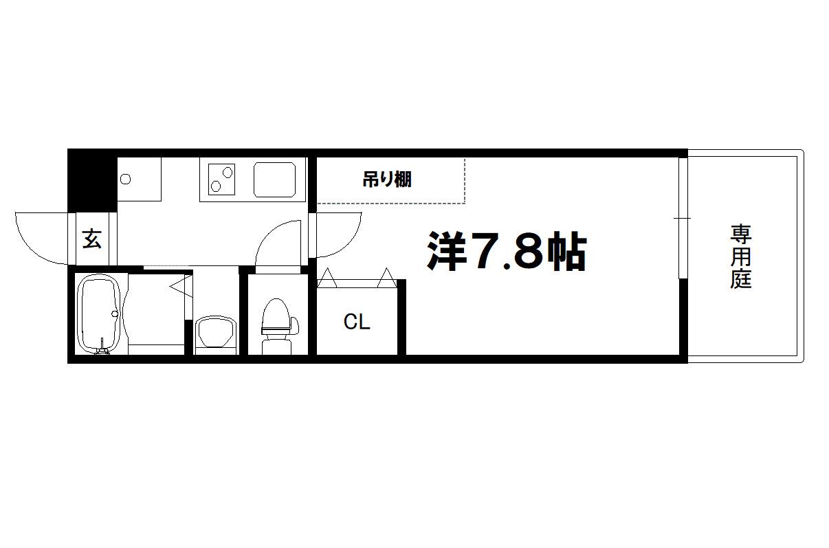 アンシエント1001(1K/1階)の間取り写真