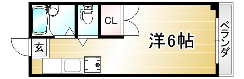 シティヴィラ小川(ワンルーム/2階)の間取り写真