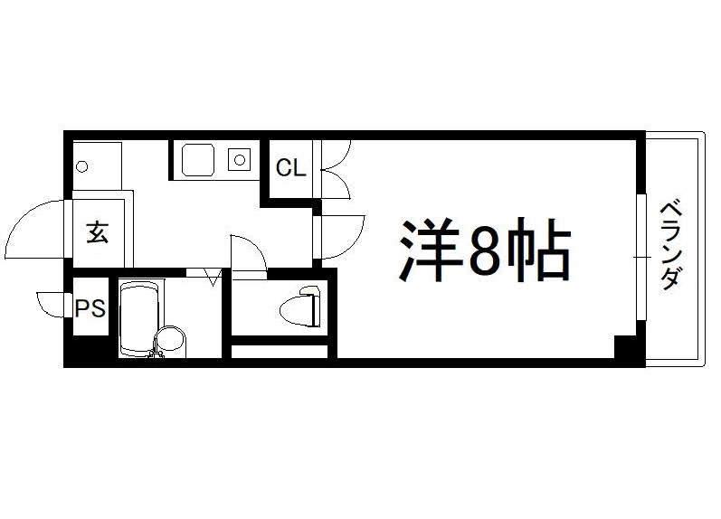 モリスワン(1K/4階)の間取り写真