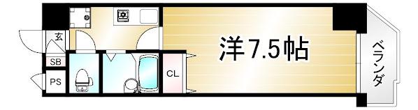 ソレーユコニシ(1K/5階)の間取り写真