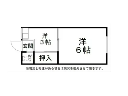 RIZE大和高田(1K/2階)の間取り写真