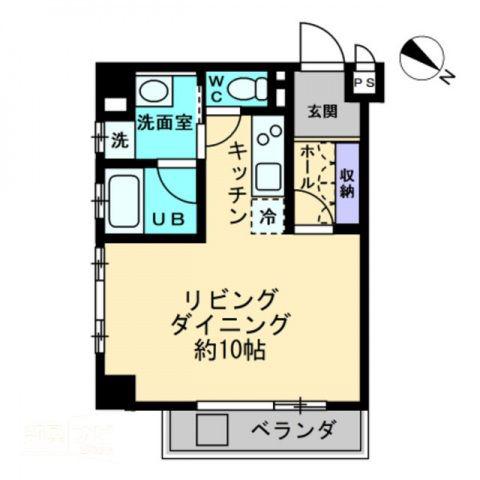 LE´A OLIVE中央通(ワンルーム/4階)の間取り写真