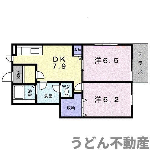 メゾン・フリージアA(1LDK/1階)の間取り写真