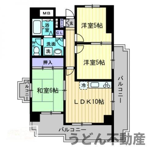 リアライズ上福岡(3LDK/4階)の間取り写真
